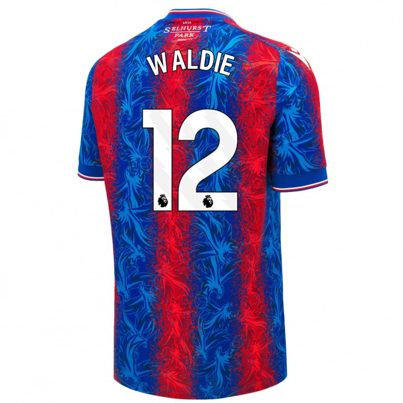 Danxen Mujer Camiseta Lizzie Waldie #12 Rayas Rojas Y Azules 1ª Equipación 2024/25 La Camisa México