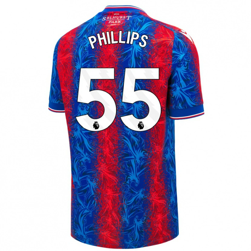 Danxen Mujer Camiseta Killian Phillips #55 Rayas Rojas Y Azules 1ª Equipación 2024/25 La Camisa México