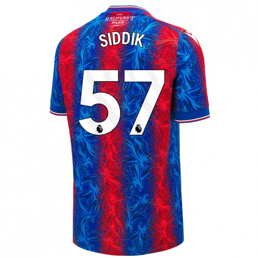 Danxen Mujer Camiseta Cardo Siddik #57 Rayas Rojas Y Azules 1ª Equipación 2024/25 La Camisa México