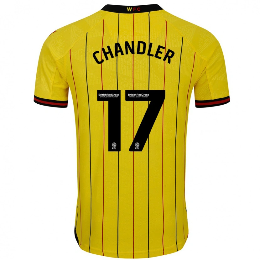 Danxen Mujer Camiseta Megan Chandler #17 Amarillo Negro 1ª Equipación 2024/25 La Camisa México