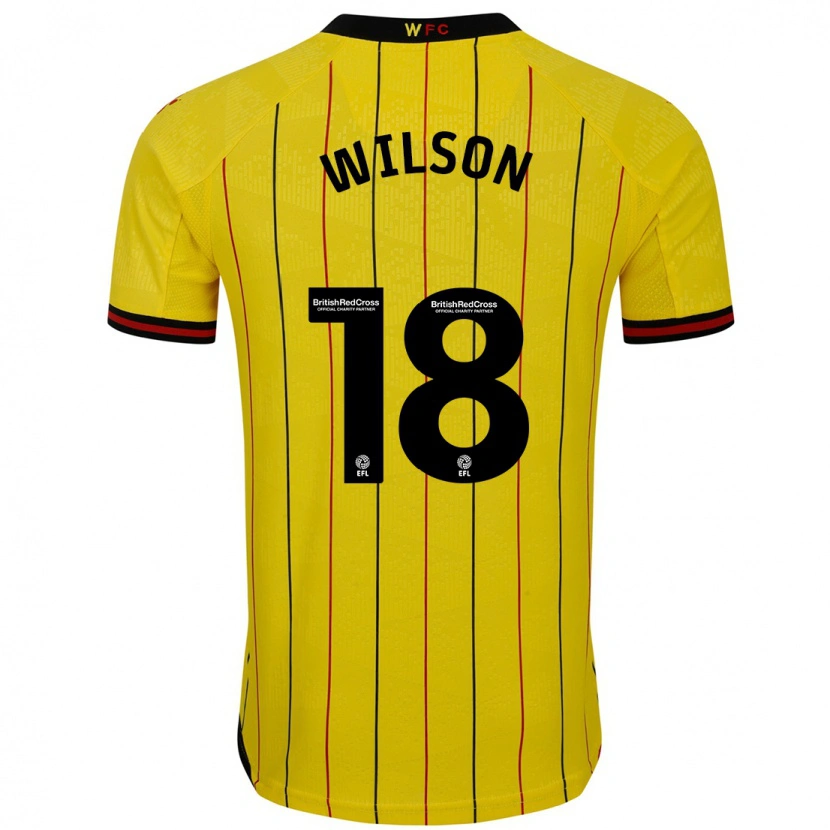 Danxen Mujer Camiseta Poppy Wilson #18 Amarillo Negro 1ª Equipación 2024/25 La Camisa México