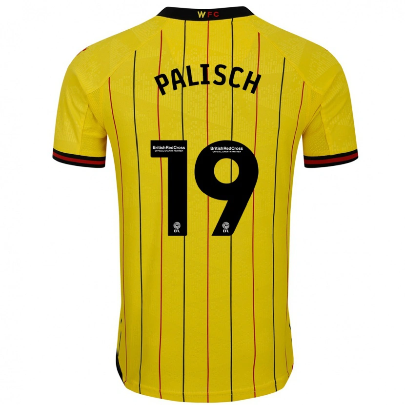 Danxen Mujer Camiseta Alli Palisch #19 Amarillo Negro 1ª Equipación 2024/25 La Camisa México
