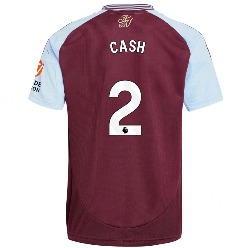 Danxen Mujer Camiseta Matty Cash #2 Borgoña Azul Cielo 1ª Equipación 2024/25 La Camisa México