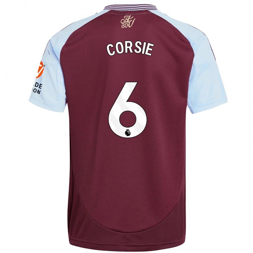 Danxen Mujer Camiseta Rachel Corsie #6 Borgoña Azul Cielo 1ª Equipación 2024/25 La Camisa México
