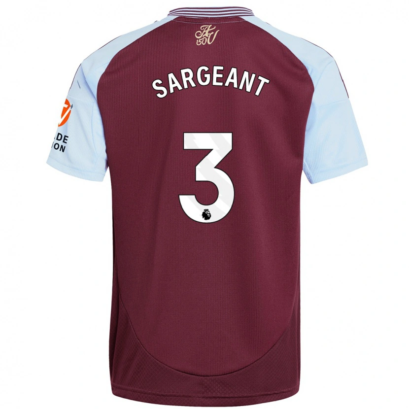 Danxen Mujer Camiseta Meaghan Sargeant #3 Borgoña Azul Cielo 1ª Equipación 2024/25 La Camisa México