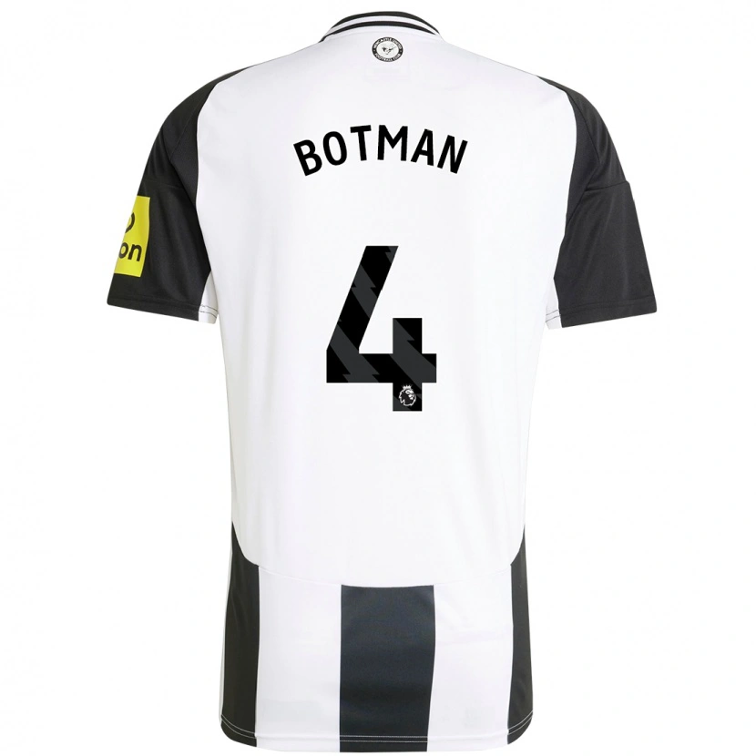Danxen Mujer Camiseta Sven Botman #4 Blanco Negro 1ª Equipación 2024/25 La Camisa México