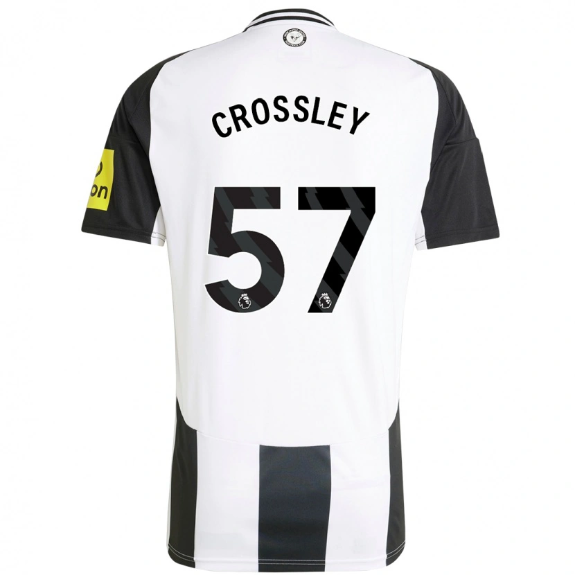 Danxen Mujer Camiseta Kyle Crossley #57 Blanco Negro 1ª Equipación 2024/25 La Camisa México