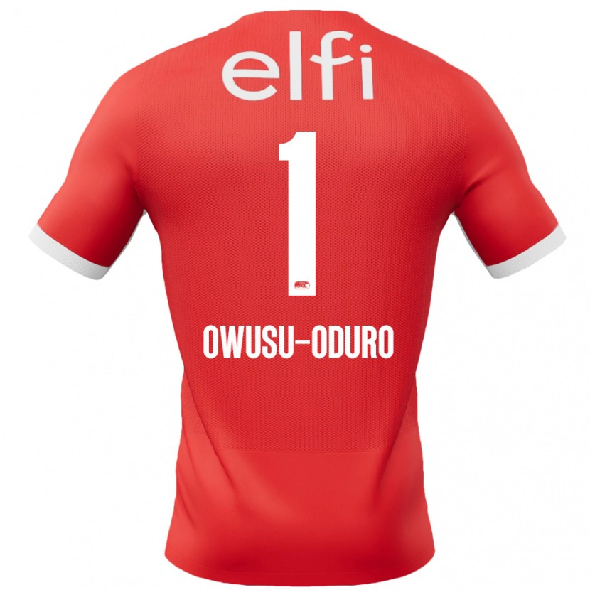 Danxen Mujer Camiseta Rome Jayden Owusu-Oduro #1 Rojo Blanco 1ª Equipación 2024/25 La Camisa México