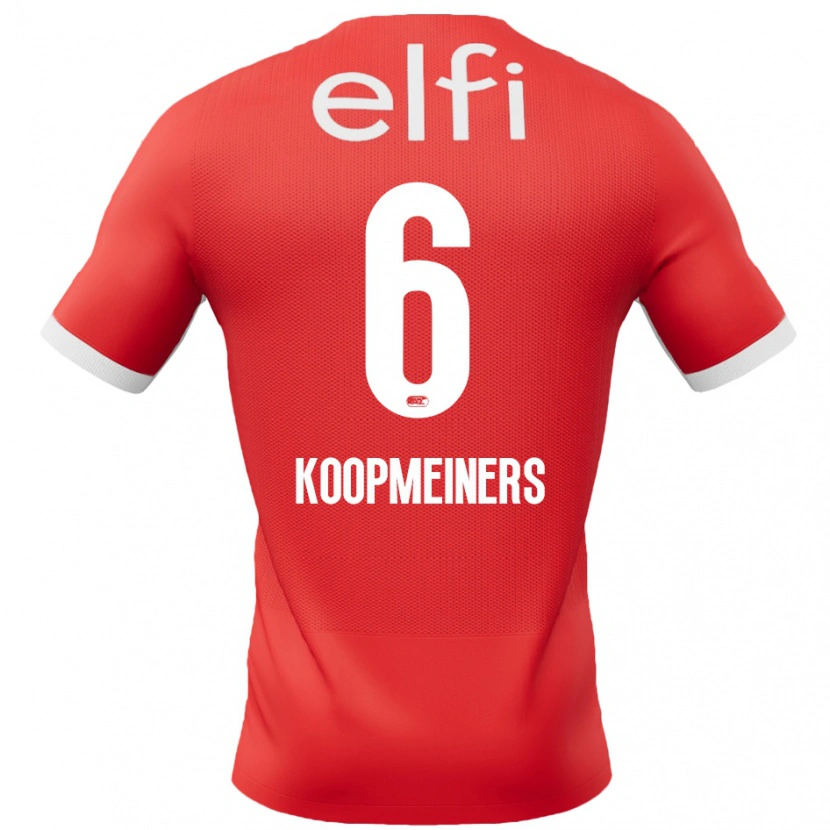 Danxen Mujer Camiseta Peer Koopmeiners #6 Rojo Blanco 1ª Equipación 2024/25 La Camisa México