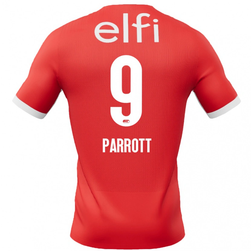 Danxen Mujer Camiseta Troy Parrott #9 Rojo Blanco 1ª Equipación 2024/25 La Camisa México