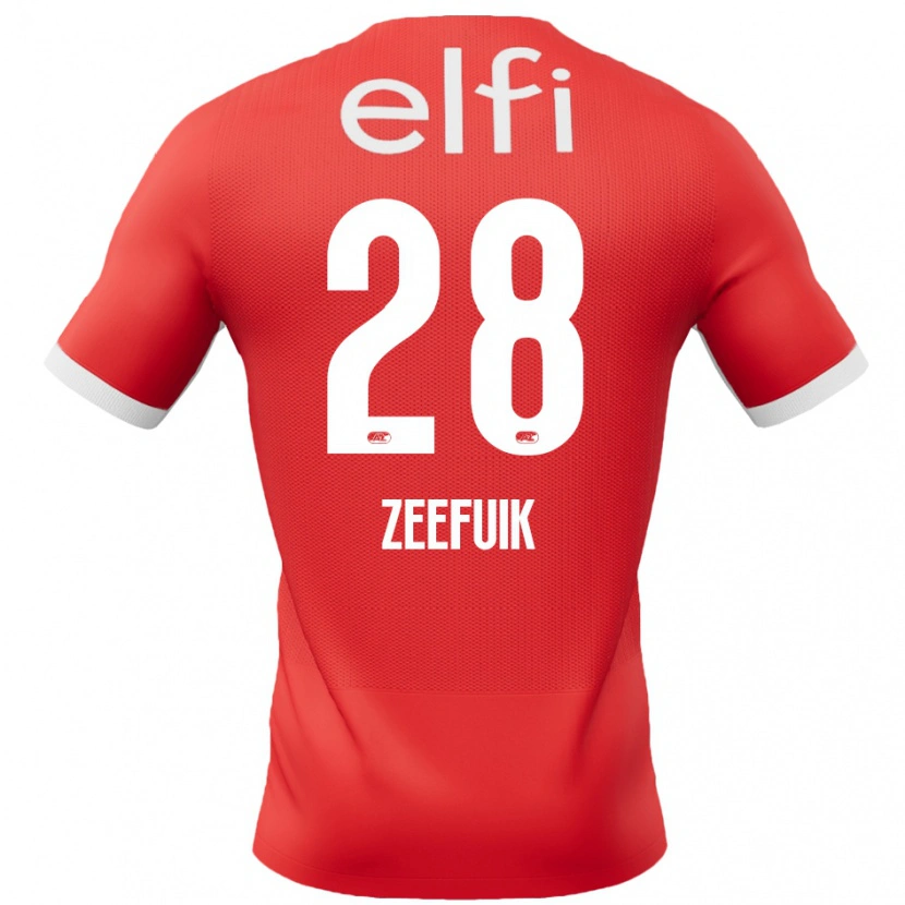 Danxen Mujer Camiseta Lequincio Zeefuik #28 Rojo Blanco 1ª Equipación 2024/25 La Camisa México