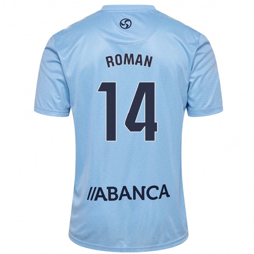 Danxen Mujer Camiseta Miguel Román #14 Azul Cielo 1ª Equipación 2024/25 La Camisa México