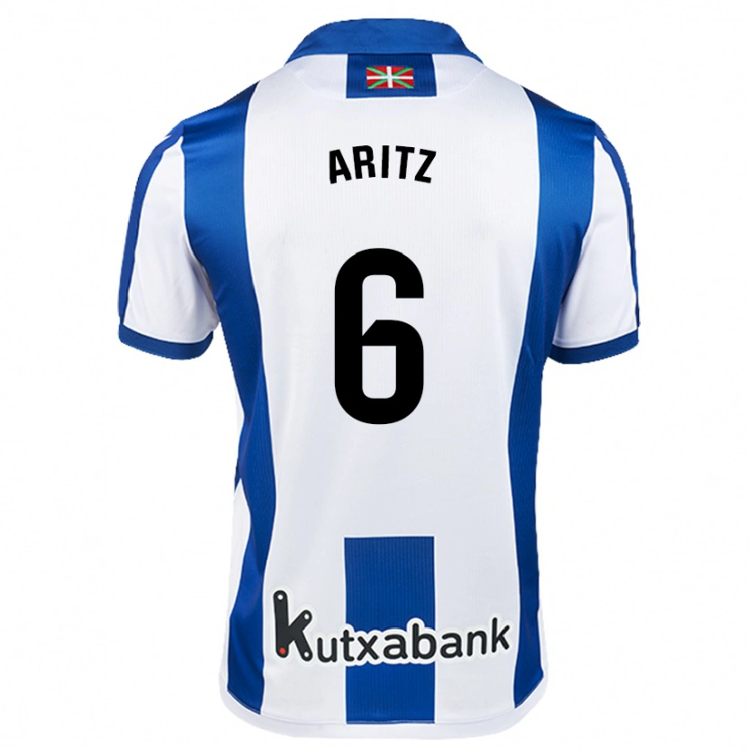 Danxen Mujer Camiseta Aritz Elustondo #6 Blanco Azul 1ª Equipación 2024/25 La Camisa México