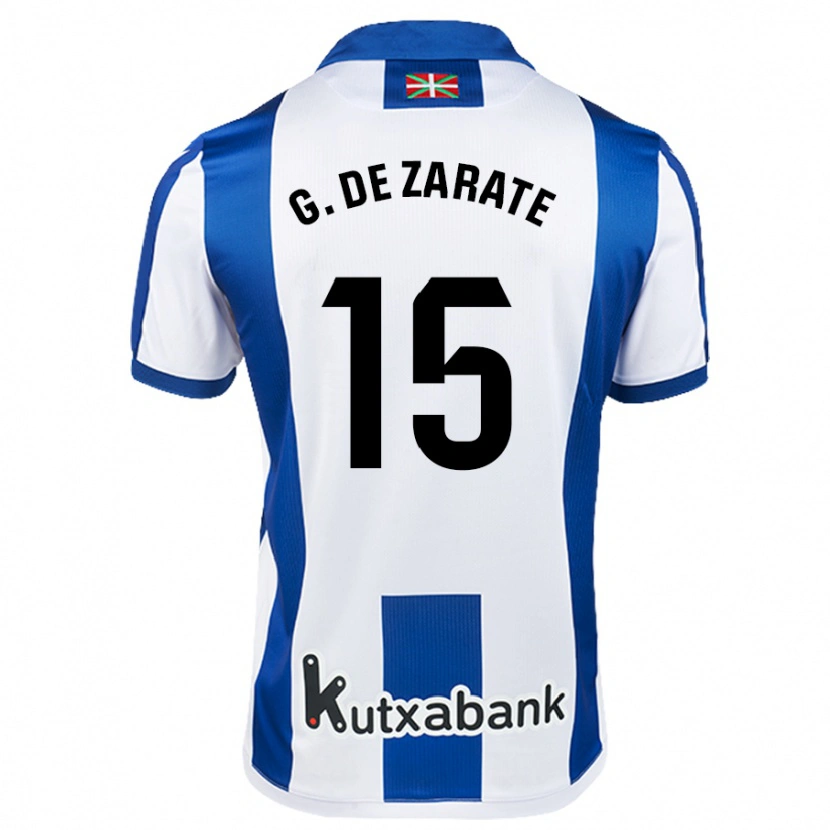 Danxen Mujer Camiseta Urko González De Zarate #15 Blanco Azul 1ª Equipación 2024/25 La Camisa México