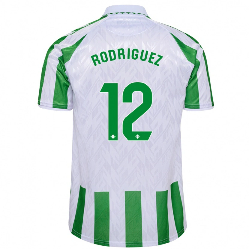 Danxen Mujer Camiseta Ricardo Rodríguez #12 Verde Rayas Blancas 1ª Equipación 2024/25 La Camisa México