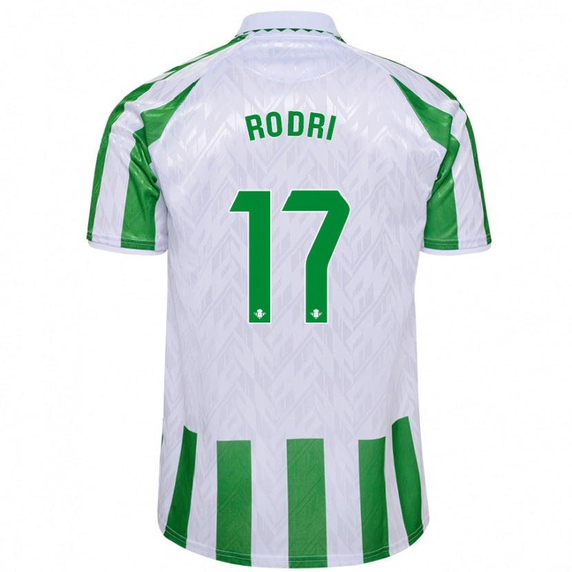 Danxen Mujer Camiseta Rodri Sánchez #17 Verde Rayas Blancas 1ª Equipación 2024/25 La Camisa México