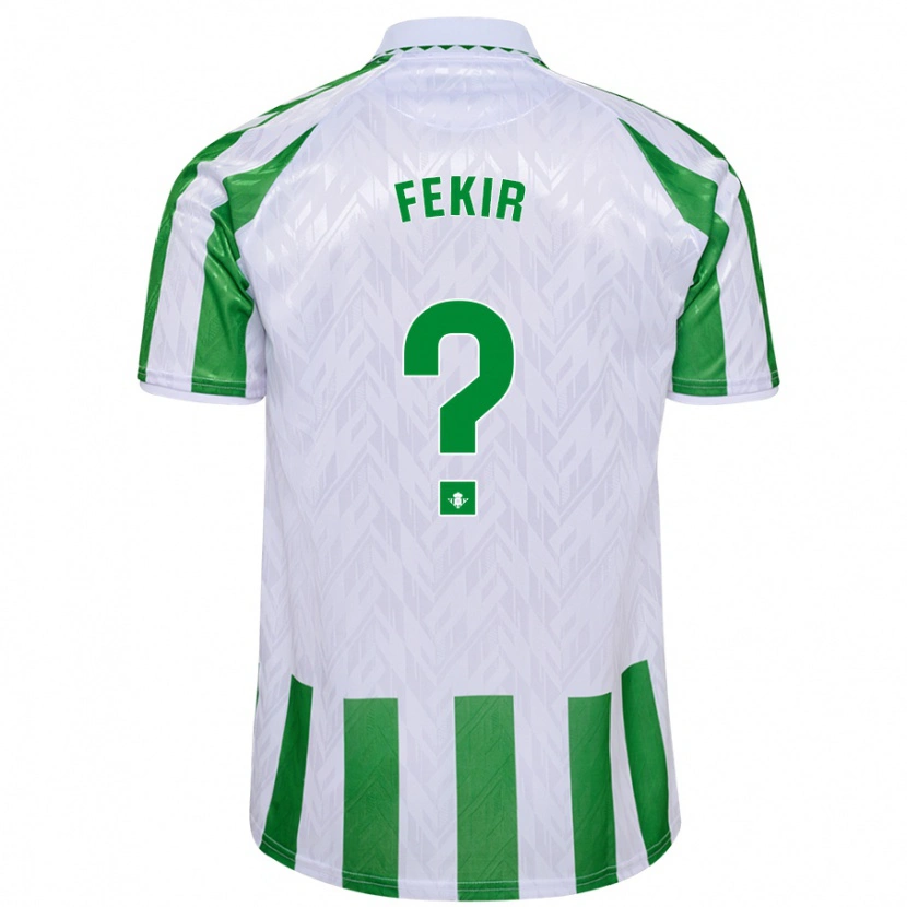 Danxen Mujer Camiseta Yassin Fekir #0 Verde Rayas Blancas 1ª Equipación 2024/25 La Camisa México