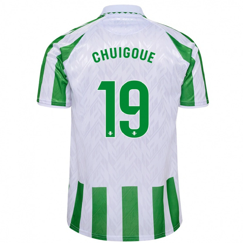 Danxen Mujer Camiseta Dorine Chuigoué #19 Verde Rayas Blancas 1ª Equipación 2024/25 La Camisa México