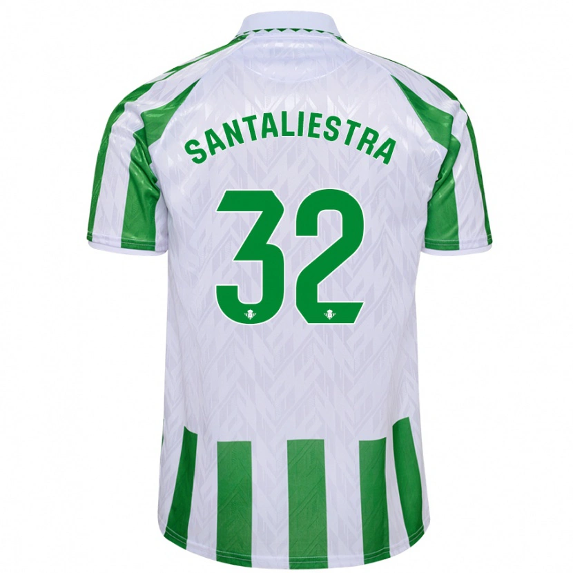Danxen Mujer Camiseta Carla Santaliestra #32 Verde Rayas Blancas 1ª Equipación 2024/25 La Camisa México