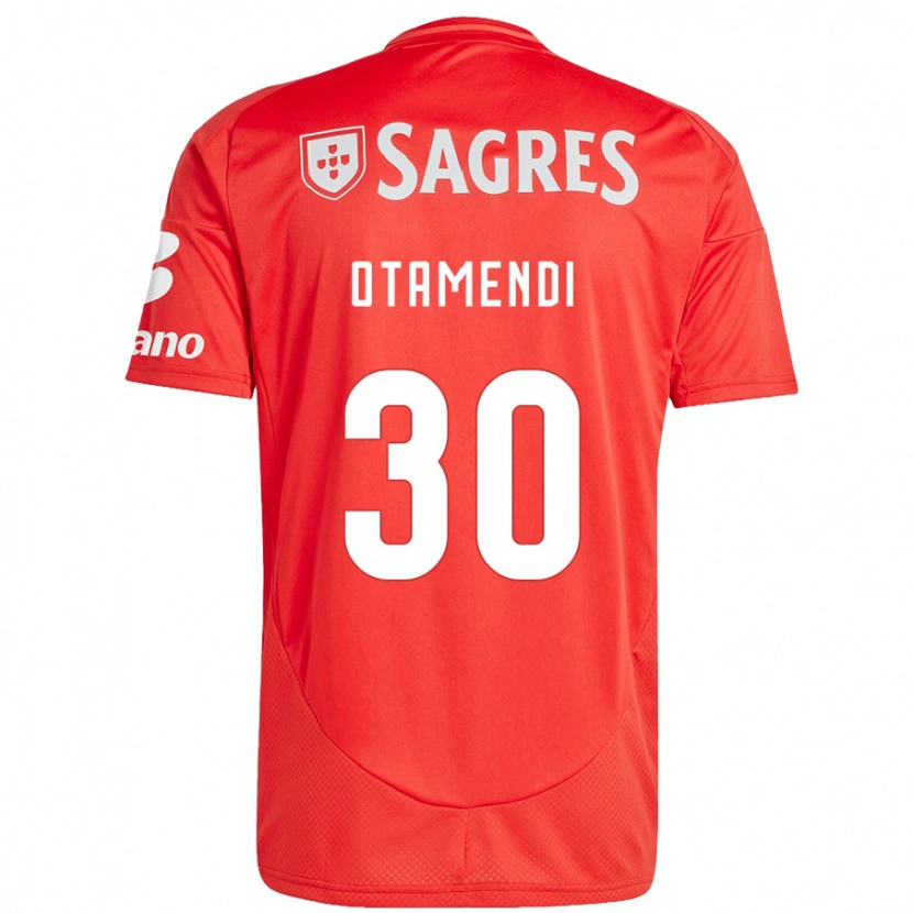 Danxen Mujer Camiseta Nicolás Otamendi #30 Rojo Blanco 1ª Equipación 2024/25 La Camisa México