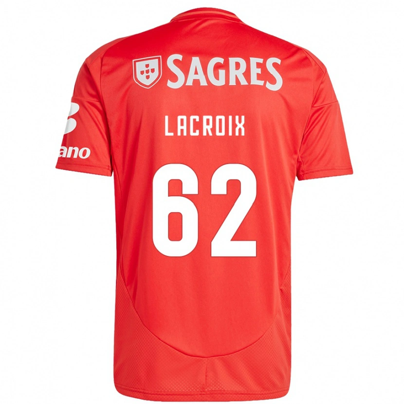 Danxen Mujer Camiseta Lenny Lacroix #62 Rojo Blanco 1ª Equipación 2024/25 La Camisa México