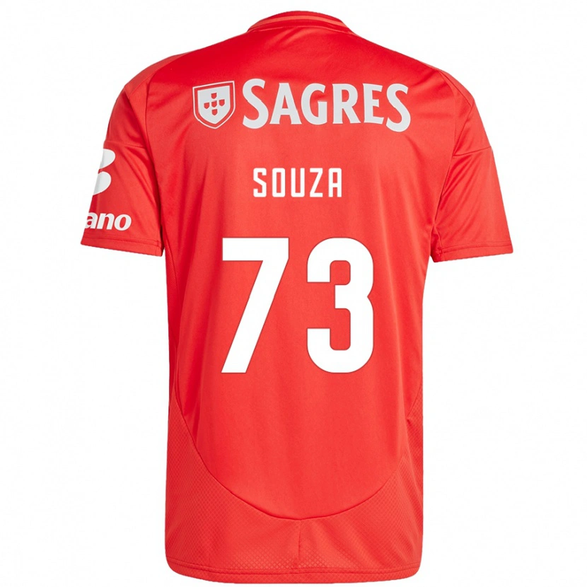 Danxen Mujer Camiseta Beni Souza #73 Rojo Blanco 1ª Equipación 2024/25 La Camisa México