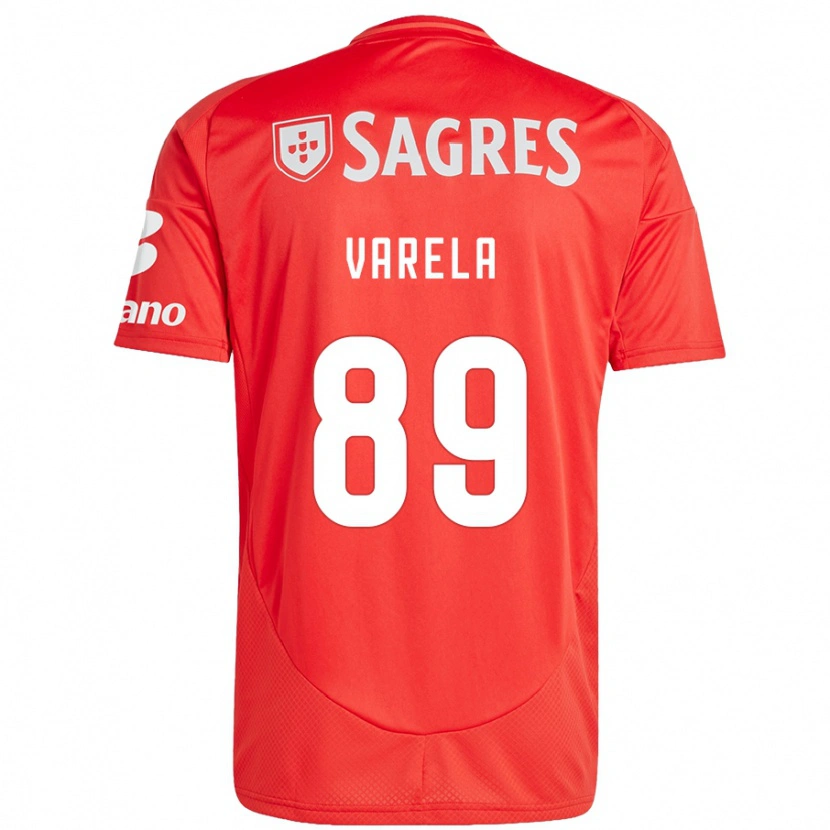Danxen Mujer Camiseta Gustavo Varela #89 Rojo Blanco 1ª Equipación 2024/25 La Camisa México