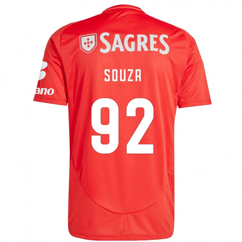 Danxen Mujer Camiseta Pedro Souza #92 Rojo Blanco 1ª Equipación 2024/25 La Camisa México
