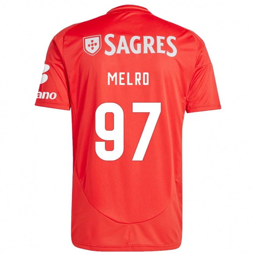 Danxen Mujer Camiseta José Melro #97 Rojo Blanco 1ª Equipación 2024/25 La Camisa México