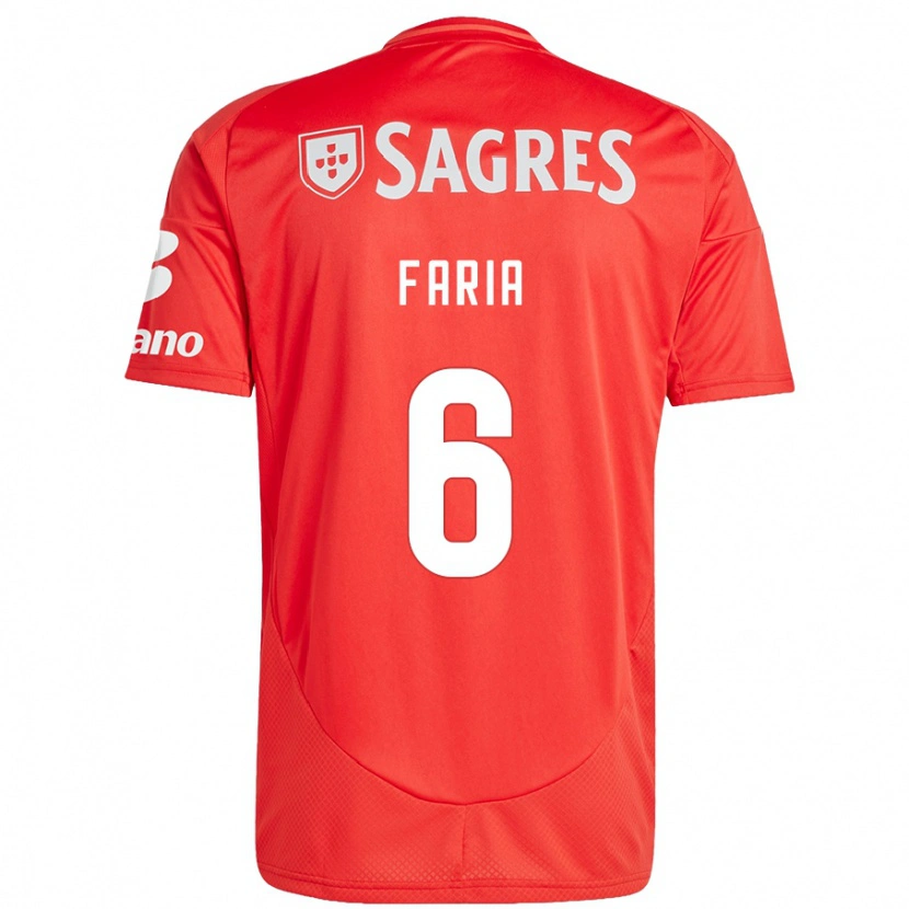 Danxen Mujer Camiseta Andreia Faria #6 Rojo Blanco 1ª Equipación 2024/25 La Camisa México