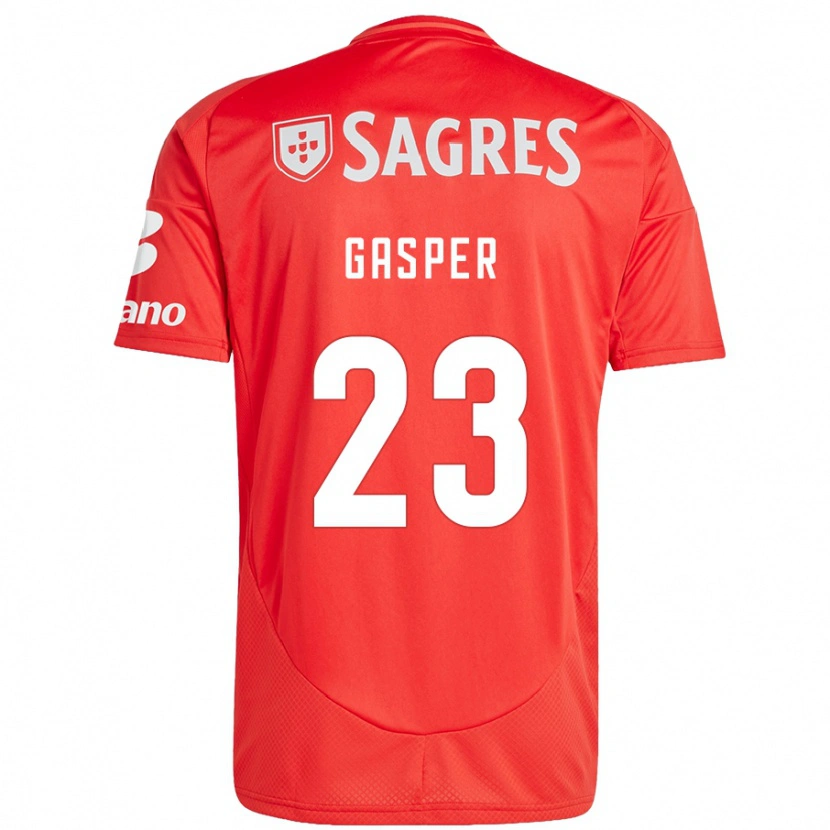 Danxen Mujer Camiseta Anna Gasper #23 Rojo Blanco 1ª Equipación 2024/25 La Camisa México