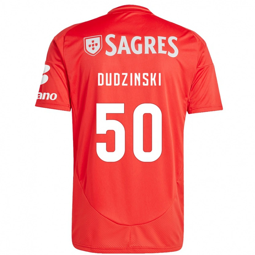 Danxen Mujer Camiseta Marcel Dudzinski #50 Rojo Blanco 1ª Equipación 2024/25 La Camisa México