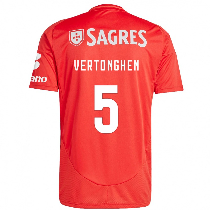 Danxen Mujer Camiseta Jan Vertonghen #5 Rojo Blanco 1ª Equipación 2024/25 La Camisa México