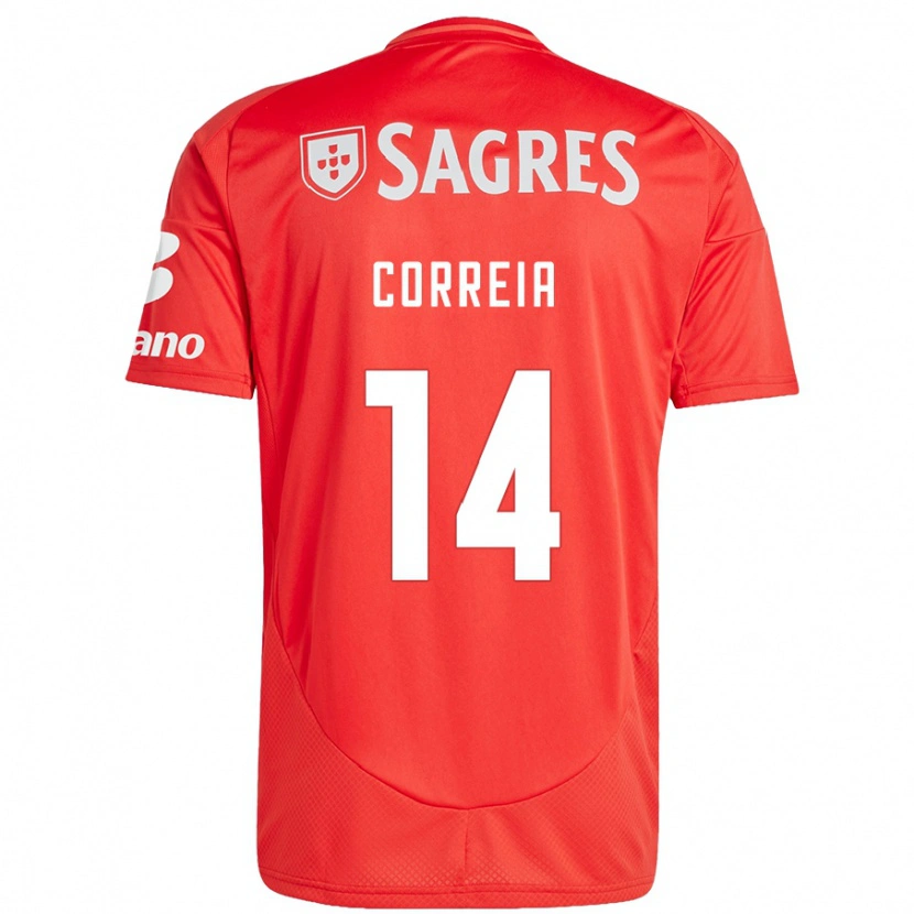 Danxen Mujer Camiseta Carolina Correia #14 Rojo Blanco 1ª Equipación 2024/25 La Camisa México