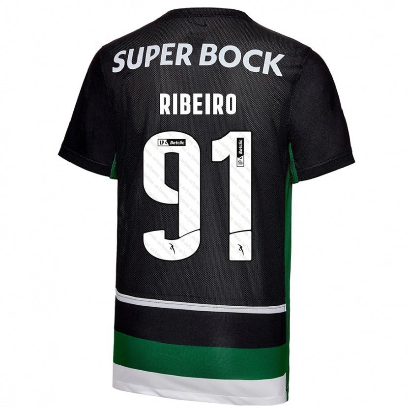 Danxen Mujer Camiseta Rodrigo Ribeiro #91 Negro Blanco Verde 1ª Equipación 2024/25 La Camisa México