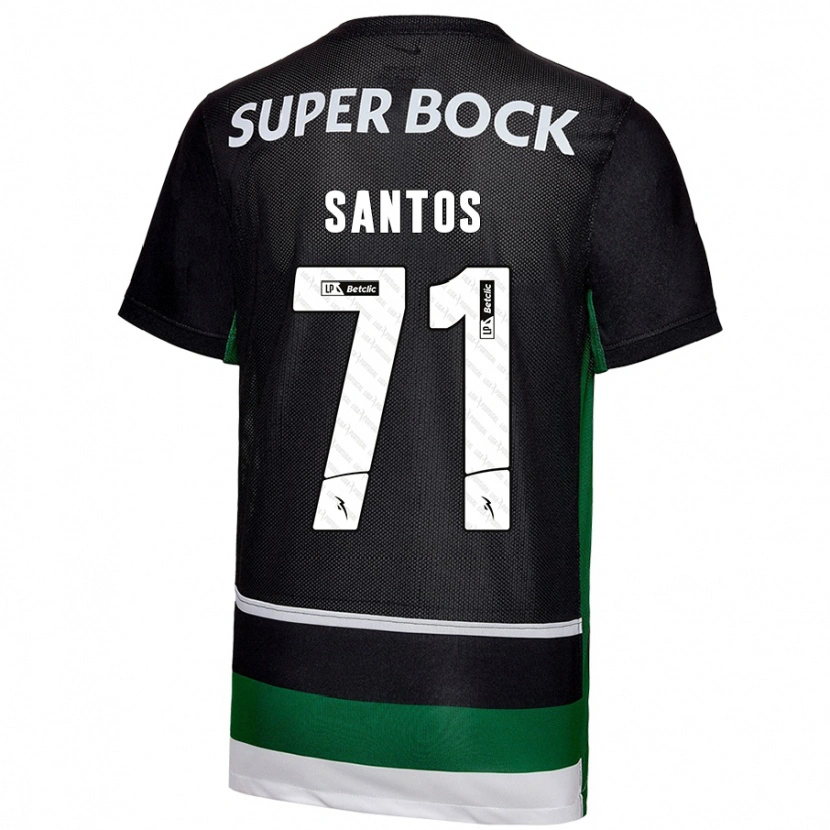 Danxen Mujer Camiseta Denilson Santos #71 Negro Blanco Verde 1ª Equipación 2024/25 La Camisa México