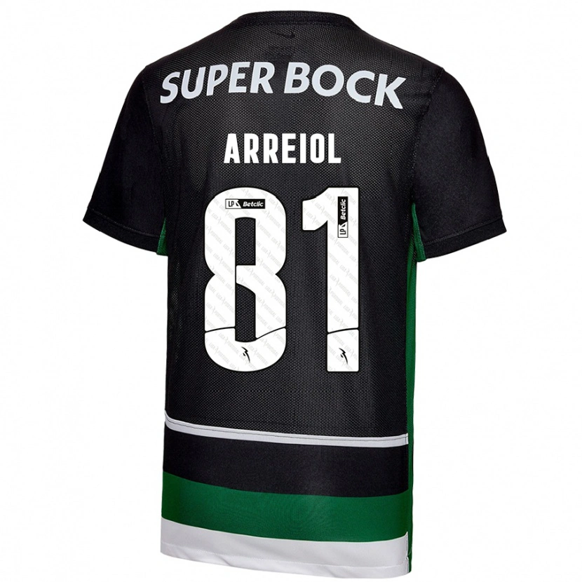 Danxen Mujer Camiseta Henrique Arreiol #81 Negro Blanco Verde 1ª Equipación 2024/25 La Camisa México