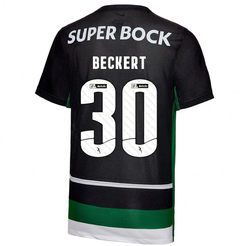 Danxen Mujer Camiseta Carolina Beckert #30 Negro Blanco Verde 1ª Equipación 2024/25 La Camisa México