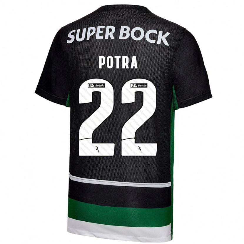 Danxen Mujer Camiseta Catarina Sofia Branco Potra #22 Negro Blanco Verde 1ª Equipación 2024/25 La Camisa México