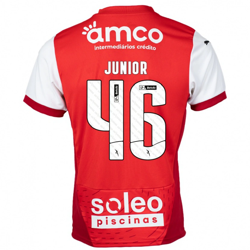 Danxen Mujer Camiseta Mário Junior #46 Rojo Blanco 1ª Equipación 2024/25 La Camisa México