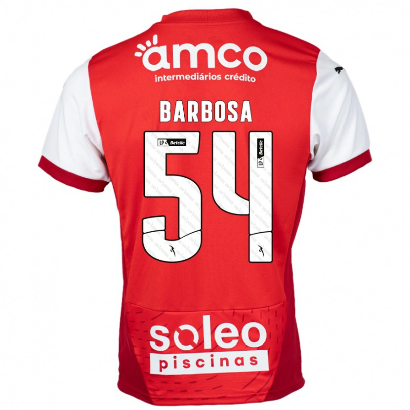 Danxen Mujer Camiseta Guilherme Barbosa #54 Rojo Blanco 1ª Equipación 2024/25 La Camisa México