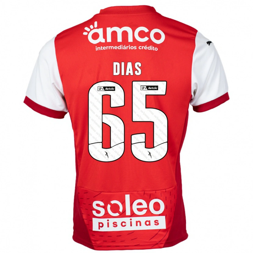 Danxen Mujer Camiseta Leandro Dias #65 Rojo Blanco 1ª Equipación 2024/25 La Camisa México