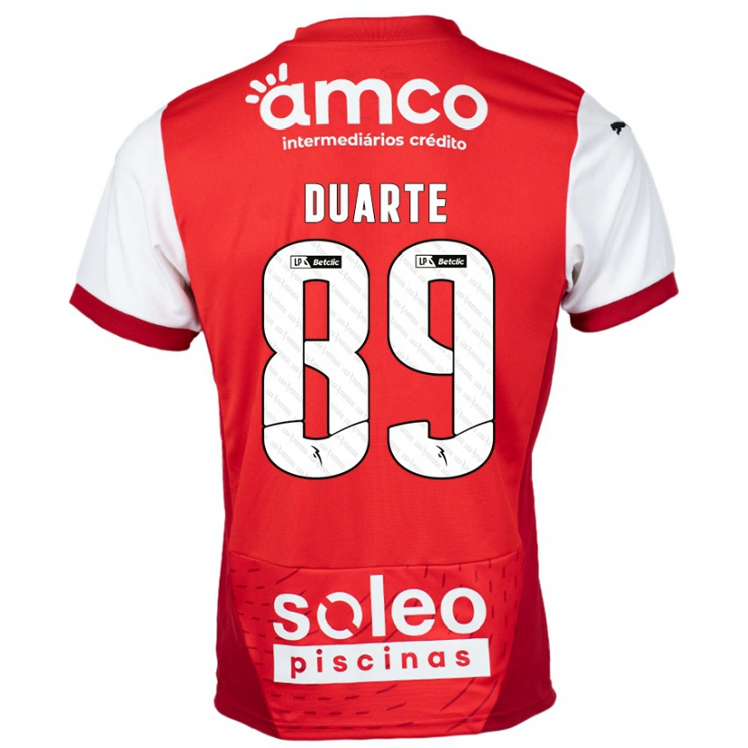 Danxen Mujer Camiseta Afonso Duarte #89 Rojo Blanco 1ª Equipación 2024/25 La Camisa México