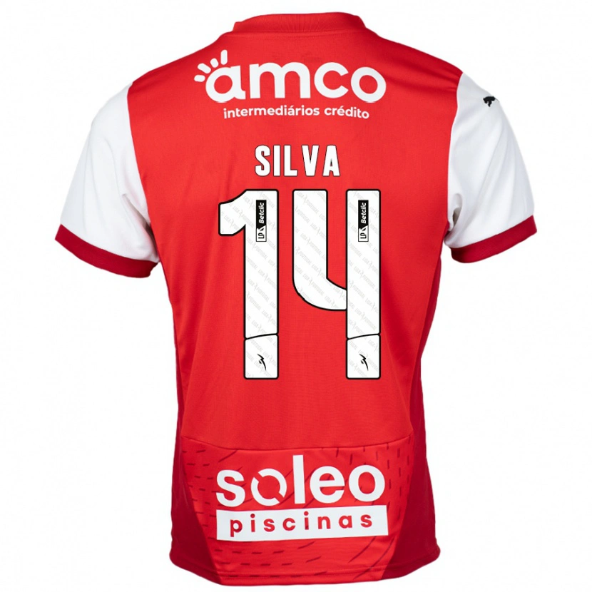 Danxen Mujer Camiseta Dolores Silva #14 Rojo Blanco 1ª Equipación 2024/25 La Camisa México