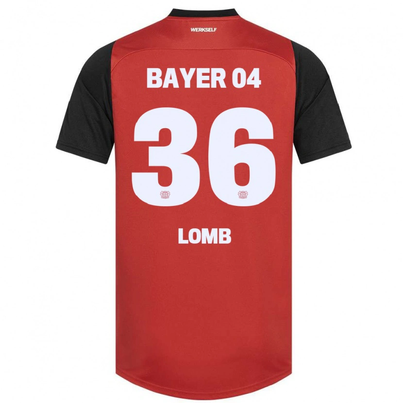 Danxen Mujer Camiseta Niklas Lomb #36 Rojo Negro 1ª Equipación 2024/25 La Camisa México