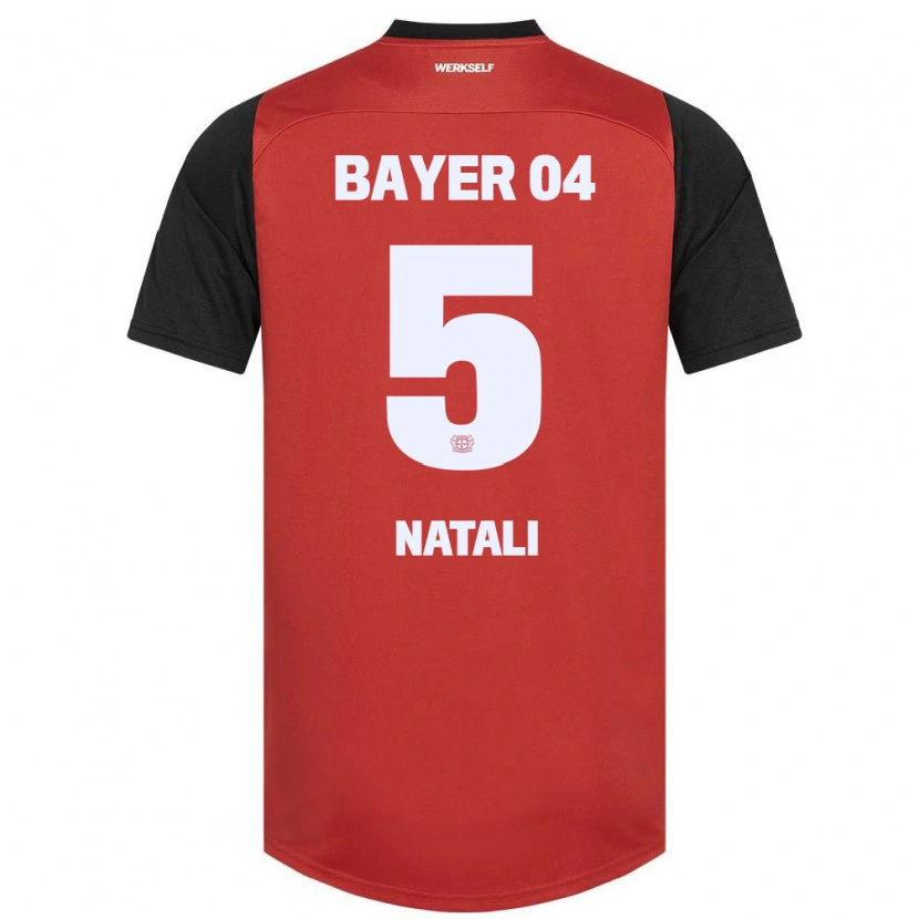 Danxen Mujer Camiseta Andrea Natali #5 Rojo Negro 1ª Equipación 2024/25 La Camisa México