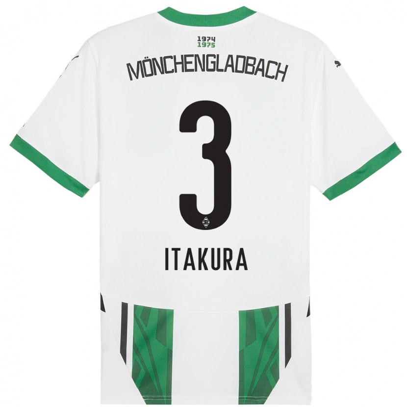 Danxen Mujer Camiseta Ko Itakura #3 Blanco Verde 1ª Equipación 2024/25 La Camisa México