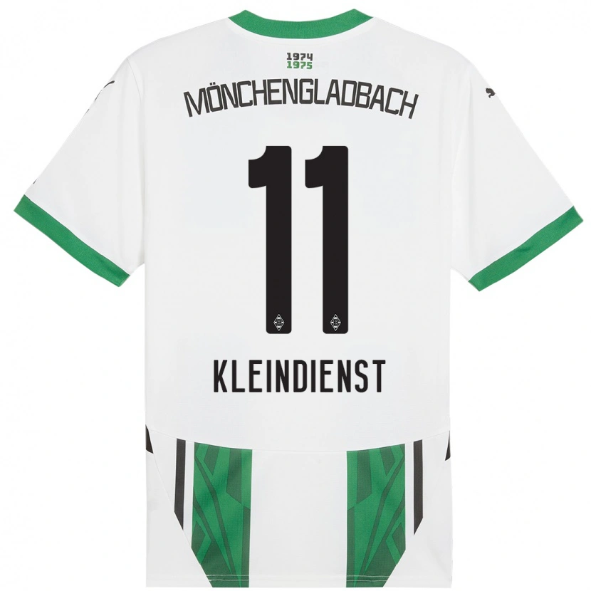 Danxen Mujer Camiseta Tim Kleindienst #11 Blanco Verde 1ª Equipación 2024/25 La Camisa México