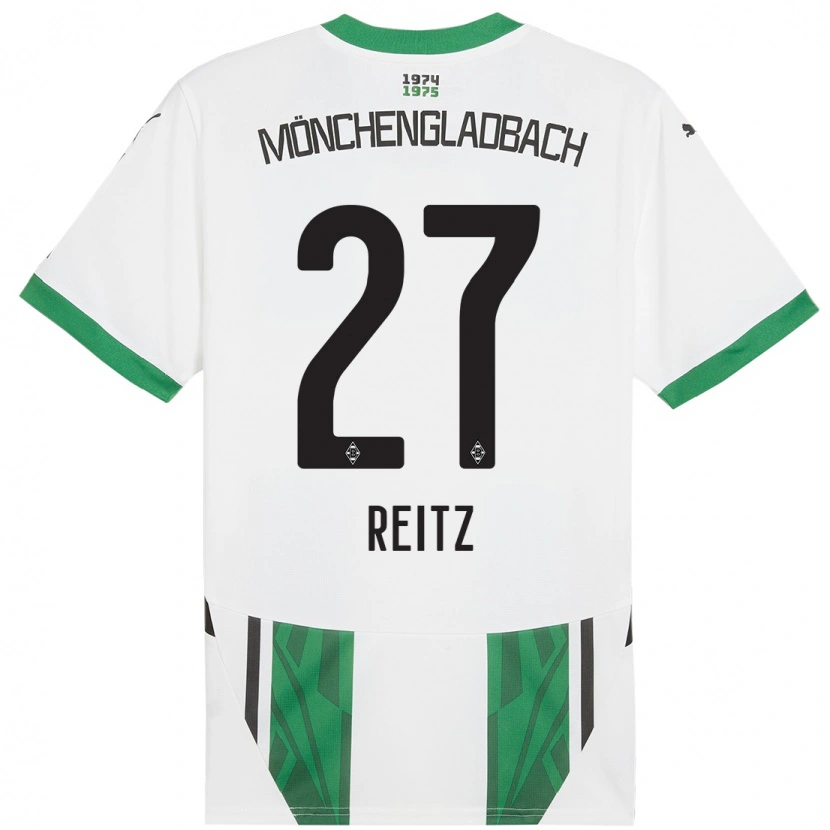 Danxen Mujer Camiseta Rocco Reitz #27 Blanco Verde 1ª Equipación 2024/25 La Camisa México