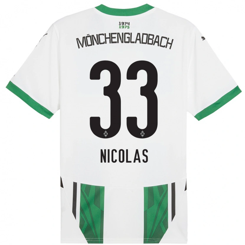 Danxen Mujer Camiseta Moritz Nicolas #33 Blanco Verde 1ª Equipación 2024/25 La Camisa México
